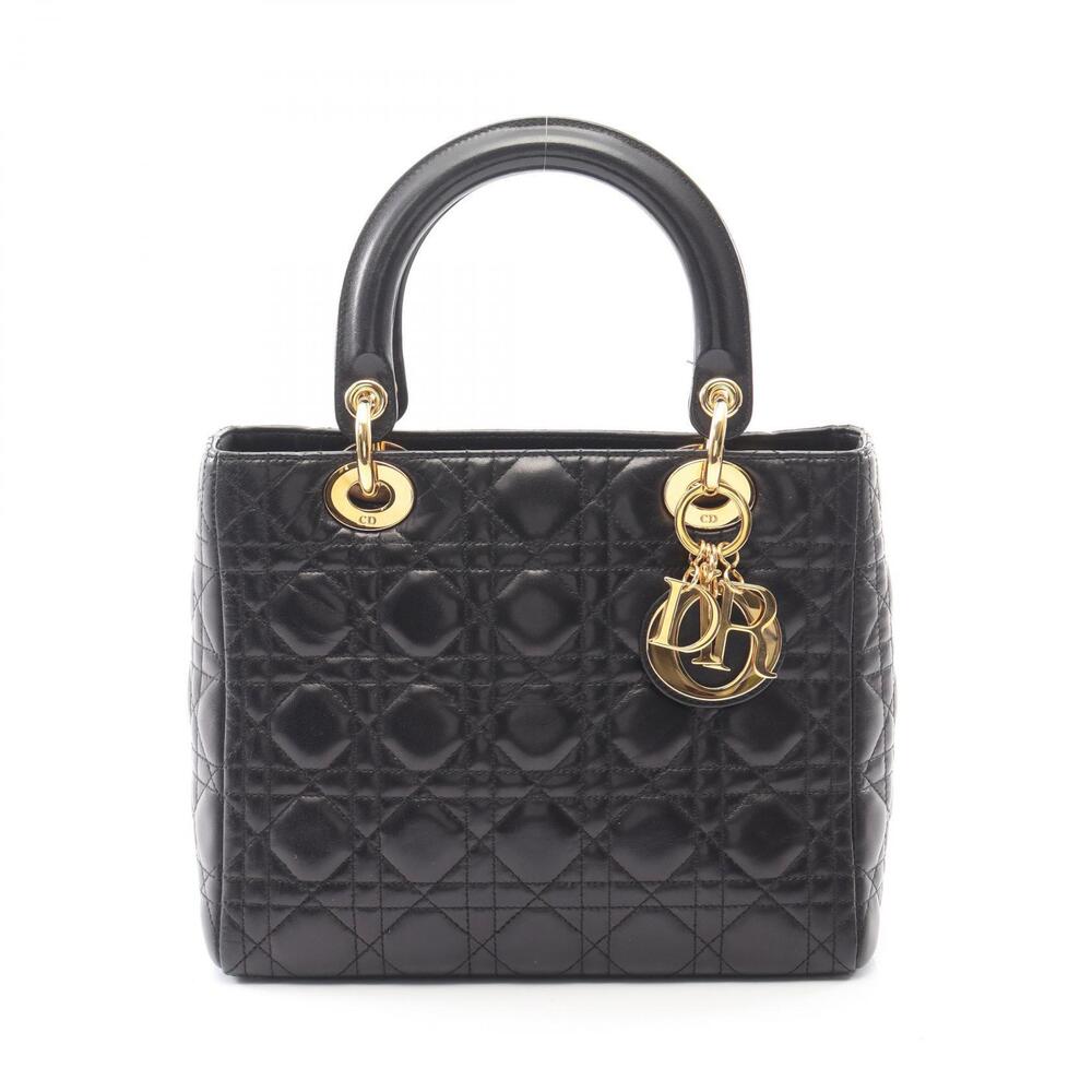 Dior Lady 2WAY Lambskin handbag black